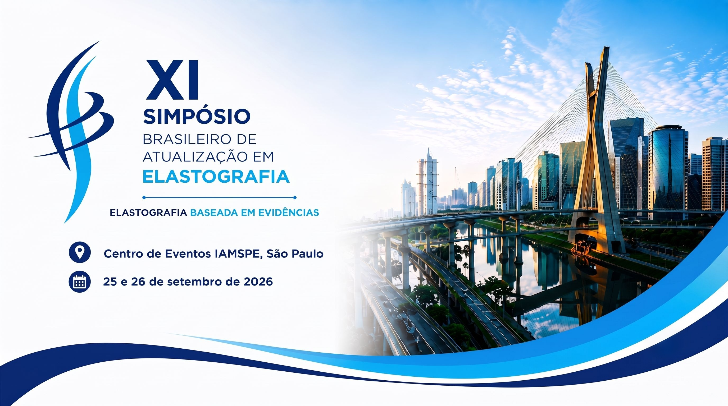 XI Simpósio Brasileiro de Atualização em Elastografia, em São Paulo, nos dias 25 e 26 de setembro de 2026
